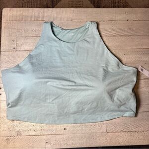 Old Navy Active Powerchill Light Support Padded Bra Go Dry Sage Green 4X